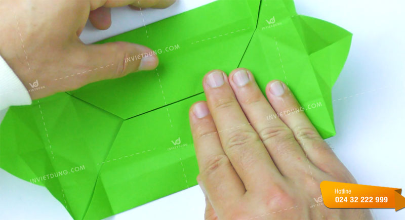 Cách gấp hộp giấy đựng kẹo hình chữ nhật bước 6