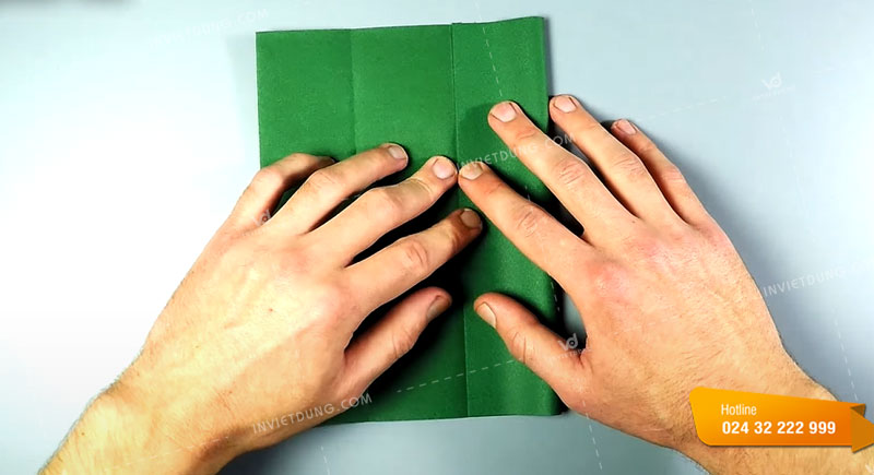Cách gấp hộp giấy đơn giản hình chữ nhật bước 1