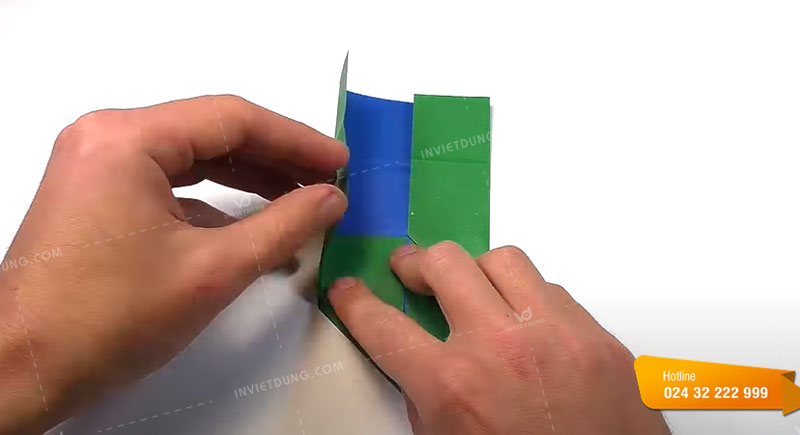 Cách gấp hộp giấy hình chữ nhật có nắp bước 5