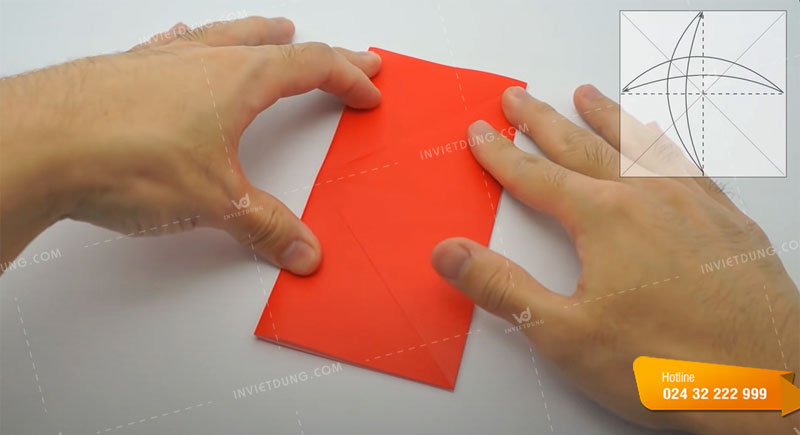 Cách gấp hộp giấy origami hình ngôi sao bước 2
