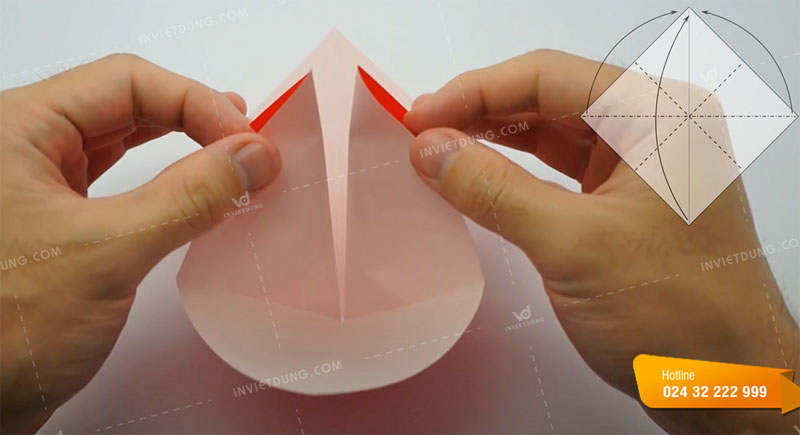 Cách gấp hộp giấy origami hình ngôi sao bước 3