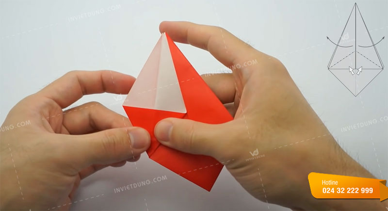 Cách gấp hộp giấy origami hình ngôi sao bước 6