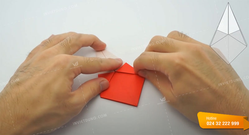 Cách gấp hộp giấy origami hình ngôi sao bước 5