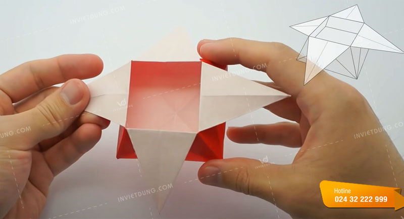 Cách gấp hộp giấy origami hình ngôi sao bước 8