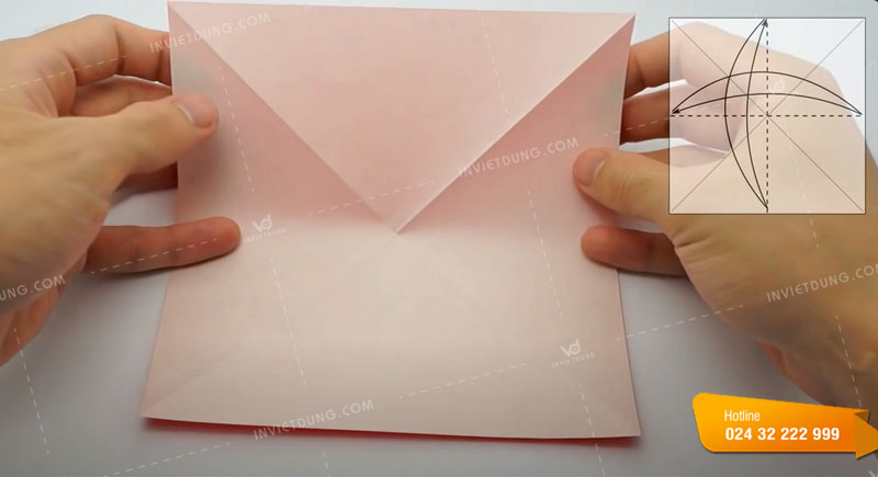 Cách gấp hộp giấy origami hình ngôi sao bước 1