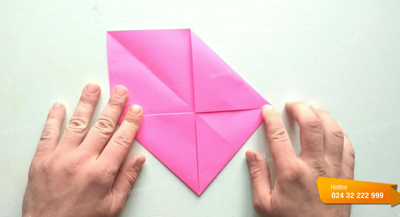 Cách gấp hộp giấy origami masu bước 2
