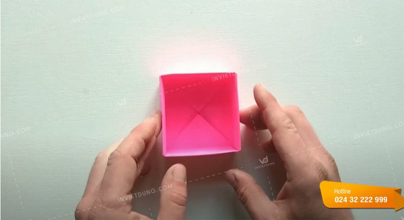 Cách gấp hộp giấy origami masu bước 6