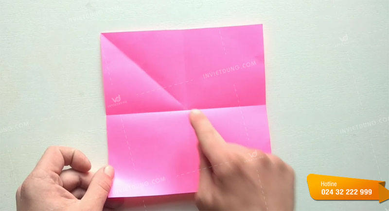 Cách gấp hộp giấy origami masu bước 1