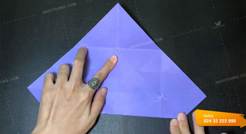 Cách gấp hộp giấy đựng quà hình chữ nhật bước 5