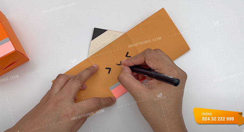 Cách làm hộp giấy đựng bút một ngăn đáng yêu bước 7