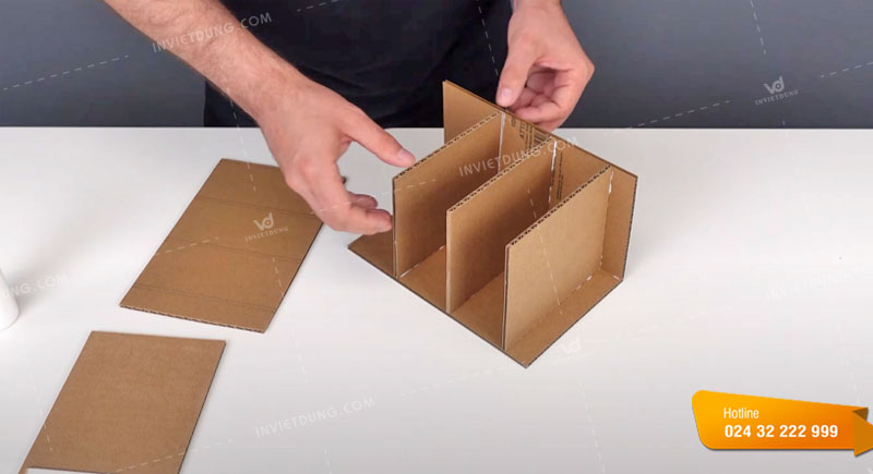 Cách làm hộp giấy nhiều ngăn có ngăn kéo bước 2