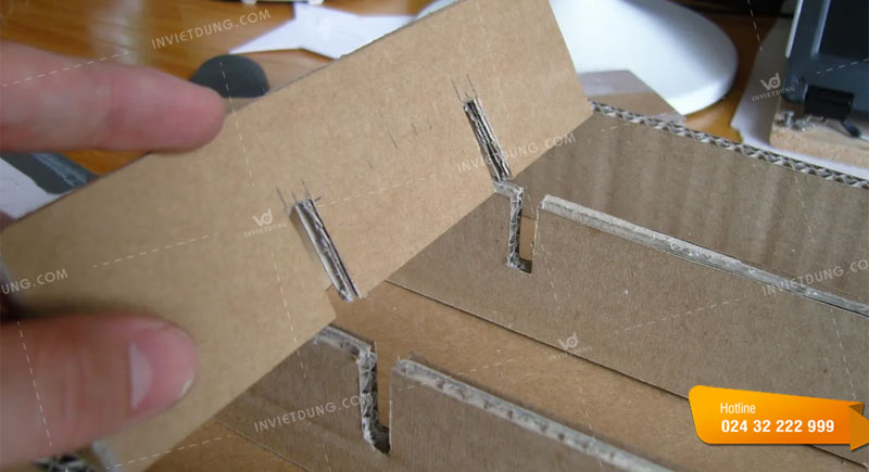 Cách làm hộp giấy nhiều ngăn từ bìa cứng bước 4