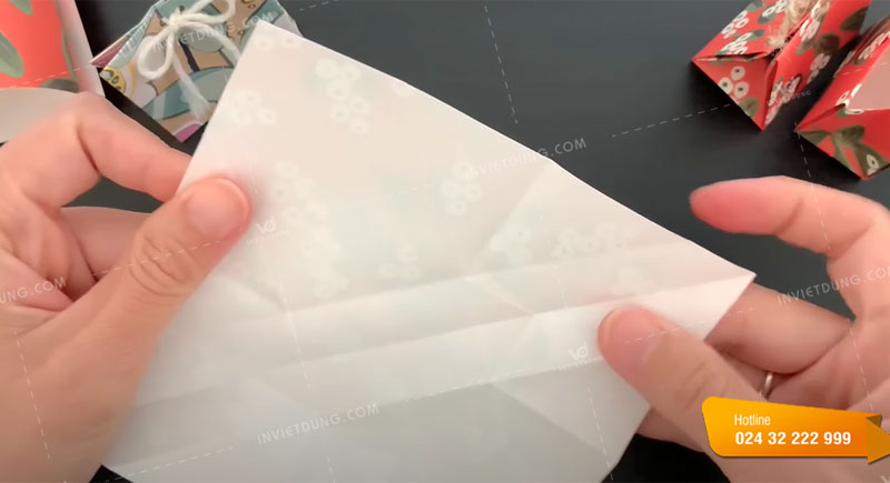 Cách gấp túi giấy mini tại nhà đơn giản bước 6