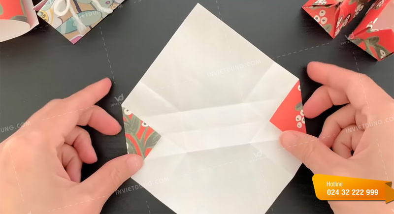 Cách gấp túi giấy mini tại nhà đơn giản bước 7