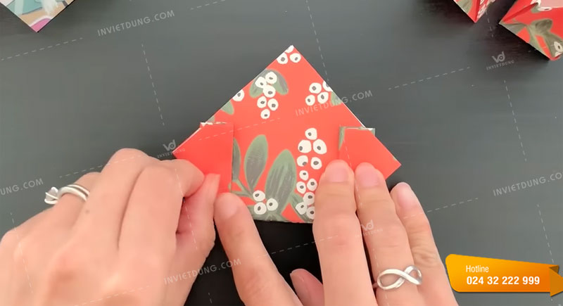 Cách gấp túi giấy mini tại nhà đơn giản bước 9