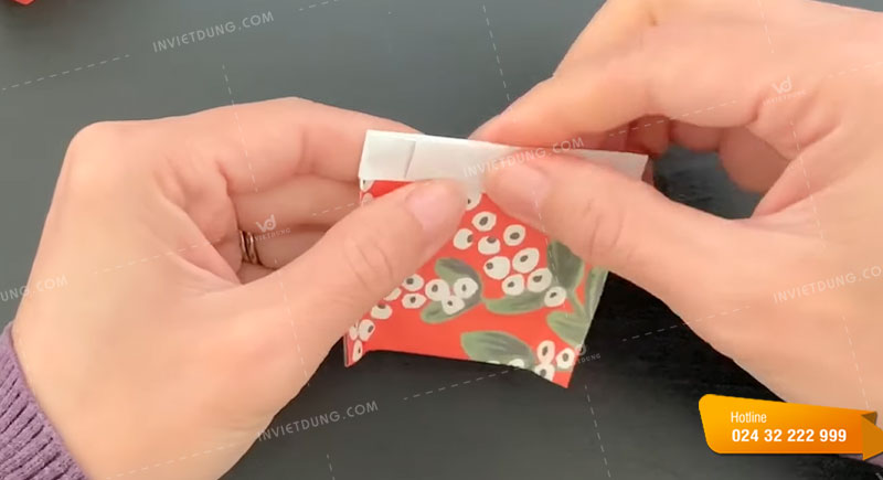 Cách làm túi giấy mini không sử dụng keo dán bước 10