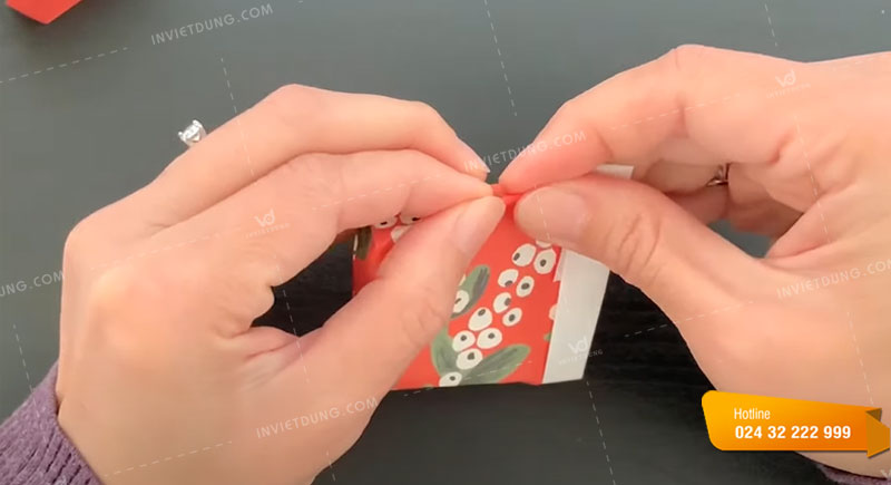 Cách làm túi giấy mini không sử dụng keo dán bước 11