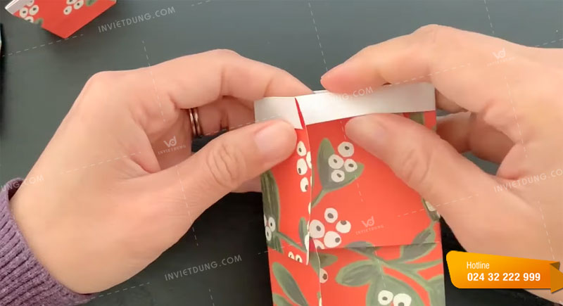 Cách làm túi giấy mini không sử dụng keo dán bước 6