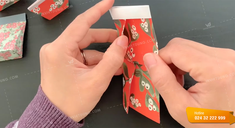 Cách làm túi giấy mini không sử dụng keo dán bước 6.2