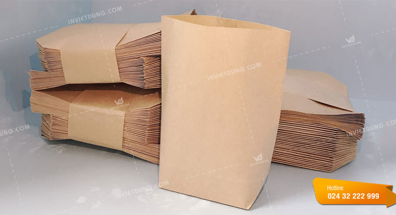 Chất liệu giấy kraft in túi giấy đựng gà rán