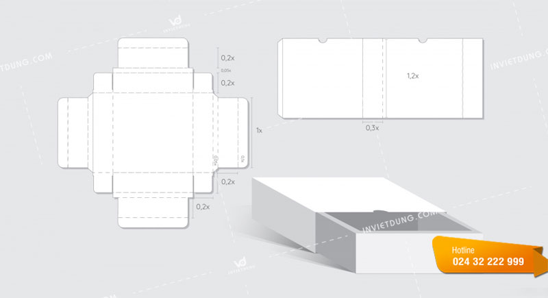 Cách tính kích thước hộp giấy