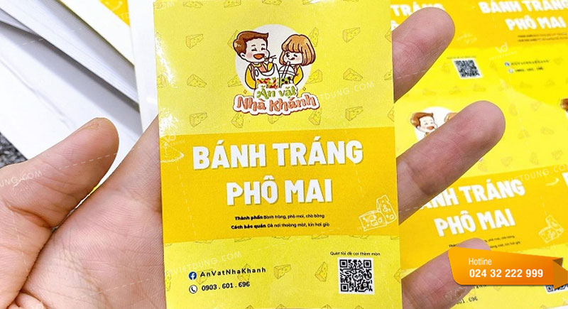 Mẫu tem nhãn bánh tráng trộn do In Việt Dũng thiết kế in ấn