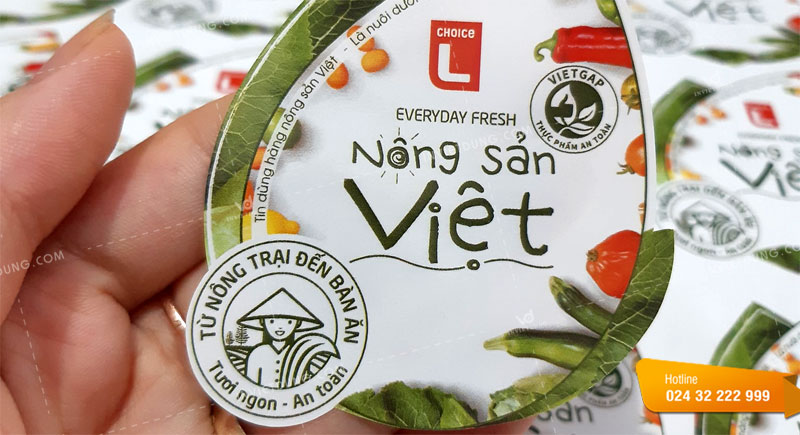 Mẫu tem nhãn hoa quả, trái cây nông sản Việt