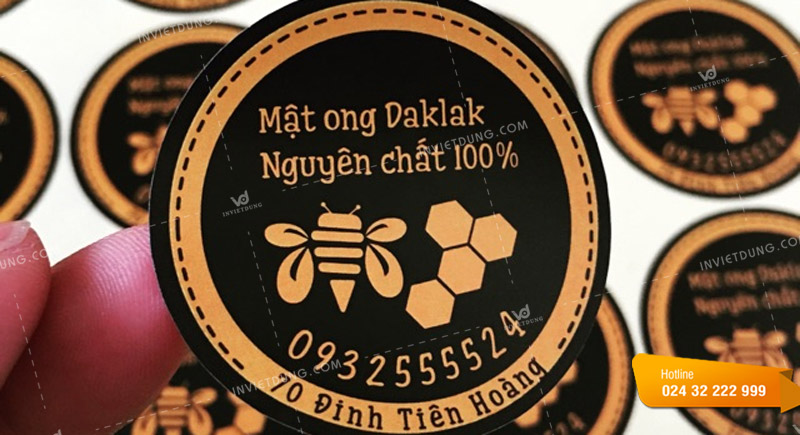 Mẫu tem nhãn mật ong DakLak