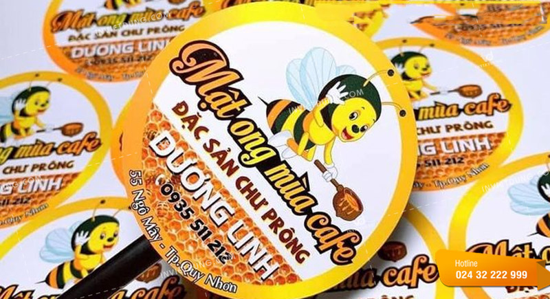 Mẫu tem nhãn mật ong do In Việt Dũng thiết kế và in ấn