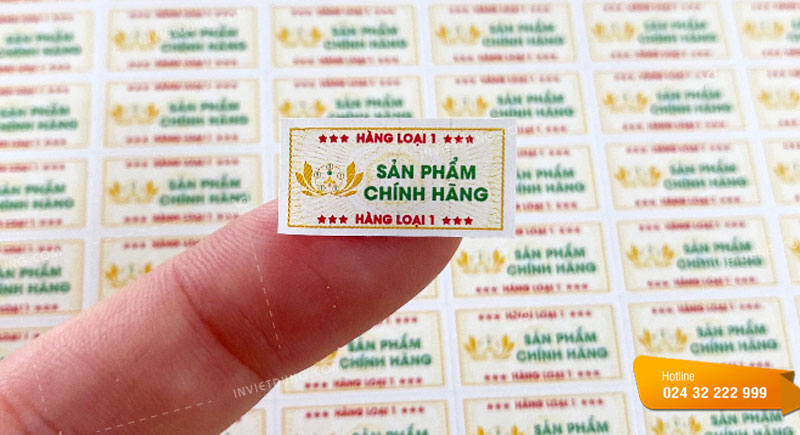 Mẫu tem niêm phong dán mỹ phẩm do In Việt Dũng thiết kế và in ấn