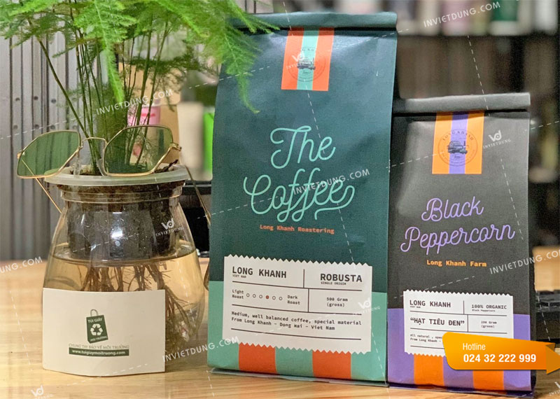 Túi giấy đựng cà phê cho cửa hàng The Coffee