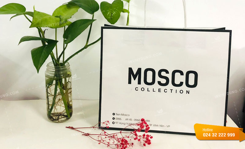 Mẫu túi giấy đựng bộ mỹ phẩm Mosco Collection