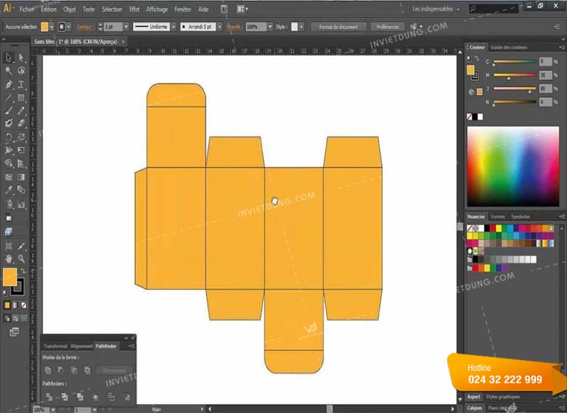 Thiết kế hộp giấy bằng phần mềm Adobe illustrator (AI)