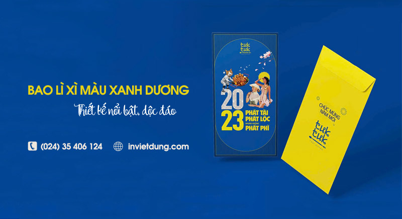 Tổng hợp 20+ mẫu bao lì xì xanh dương thiết kế độc đáo