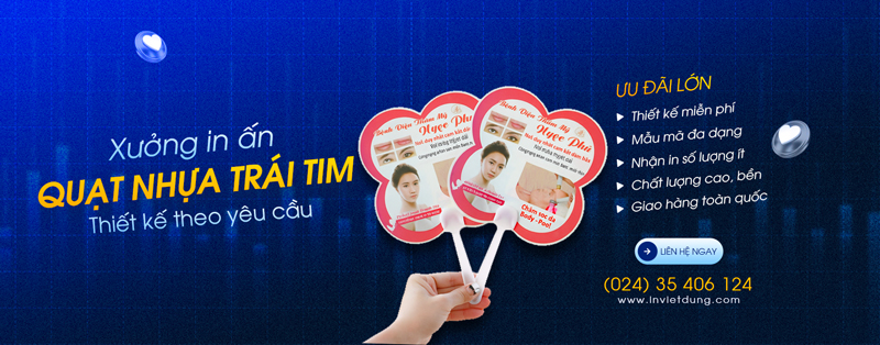 Xưởng in quạt nhựa hình hoa thiết kế độc đáo theo yêu cầu