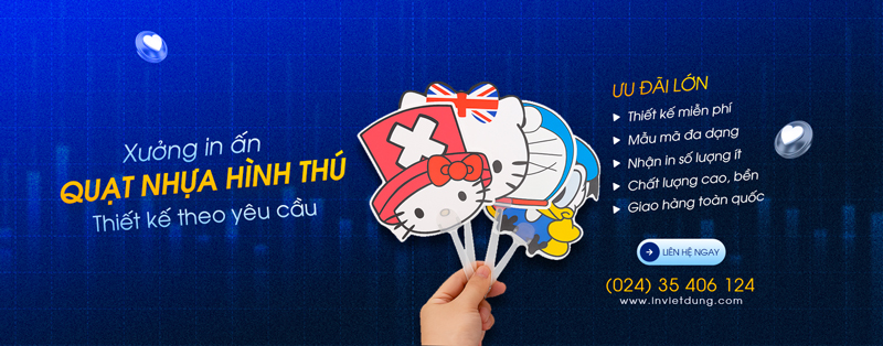 Xưởng in quạt nhựa hình thú độc đáo, giá tốt theo yêu cầu