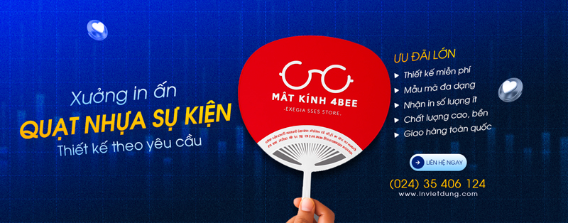 In quạt nhựa sự kiện thiết kế miễn phí, tặng mẫu dùng thử