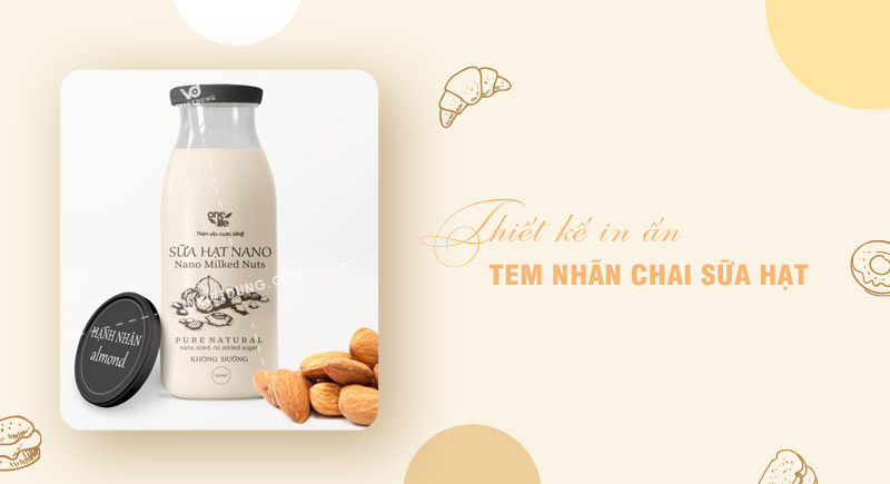 Thiết kế in tem nhãn sữa hạt giá rẻ theo yêu cầu tại Hà Nội