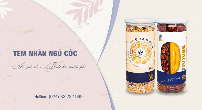 In tem nhãn ngũ cốc theo yêu cầu với giá rẻ tại Hà Nội
