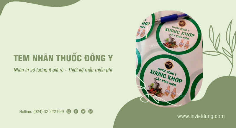 Thiết kế in tem nhãn thuốc đông y giá rẻ tại Hà Nội