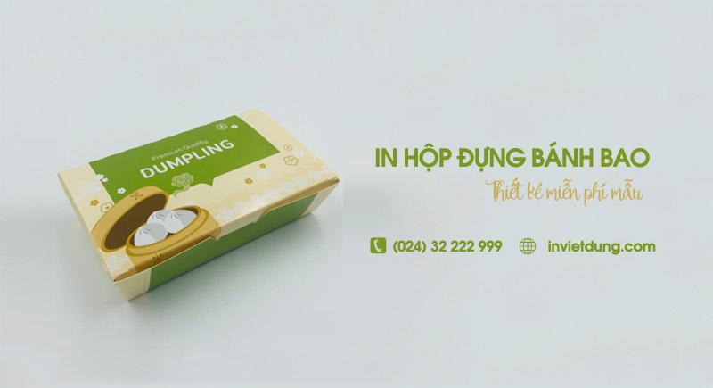 Xưởng in hộp giấy đựng bánh bao giá rẻ, thiết kế miễn phí