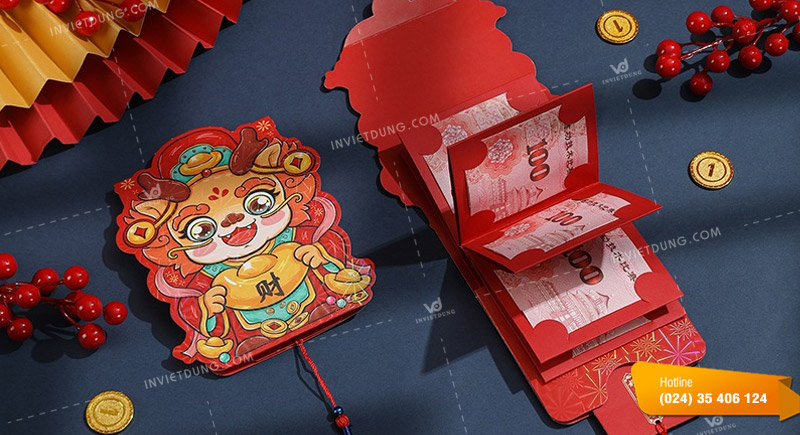 Bao lì xì gấp nhiều ngăn