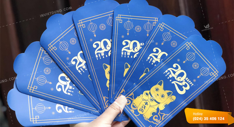 Mẫu bao lì xì xanh dương