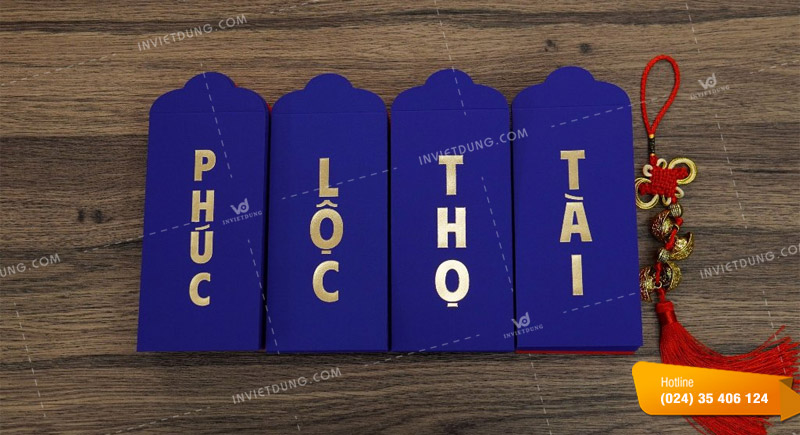 Mẫu bao lì xì xanh dương