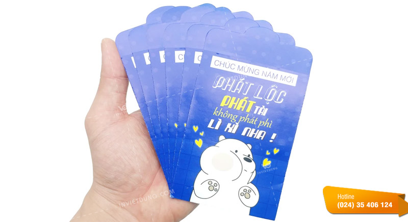 Mẫu bao lì xì xanh dương
