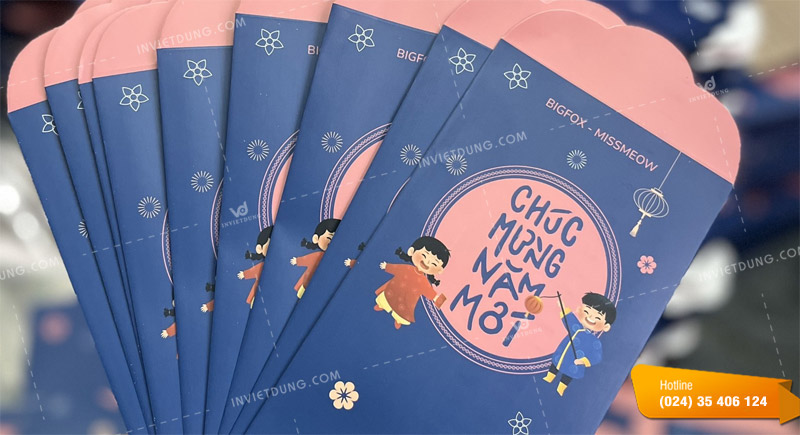 Mẫu bao lì xì xanh dương