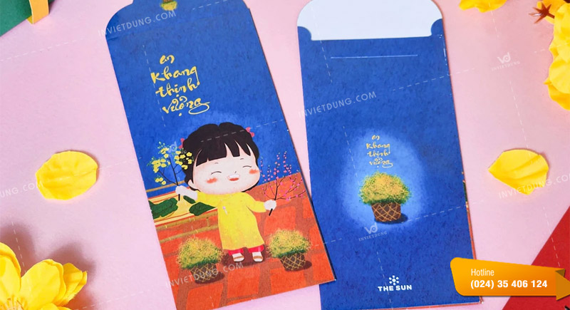 Mẫu bao lì xì xanh dương