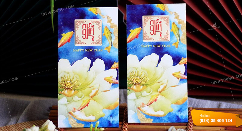 Mẫu bao lì xì xanh dương