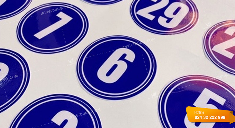 Ứng dụng của in decal số thứ tự thông dụng