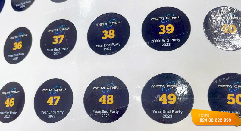 Ứng dụng của in decal số thứ tự thông dụng